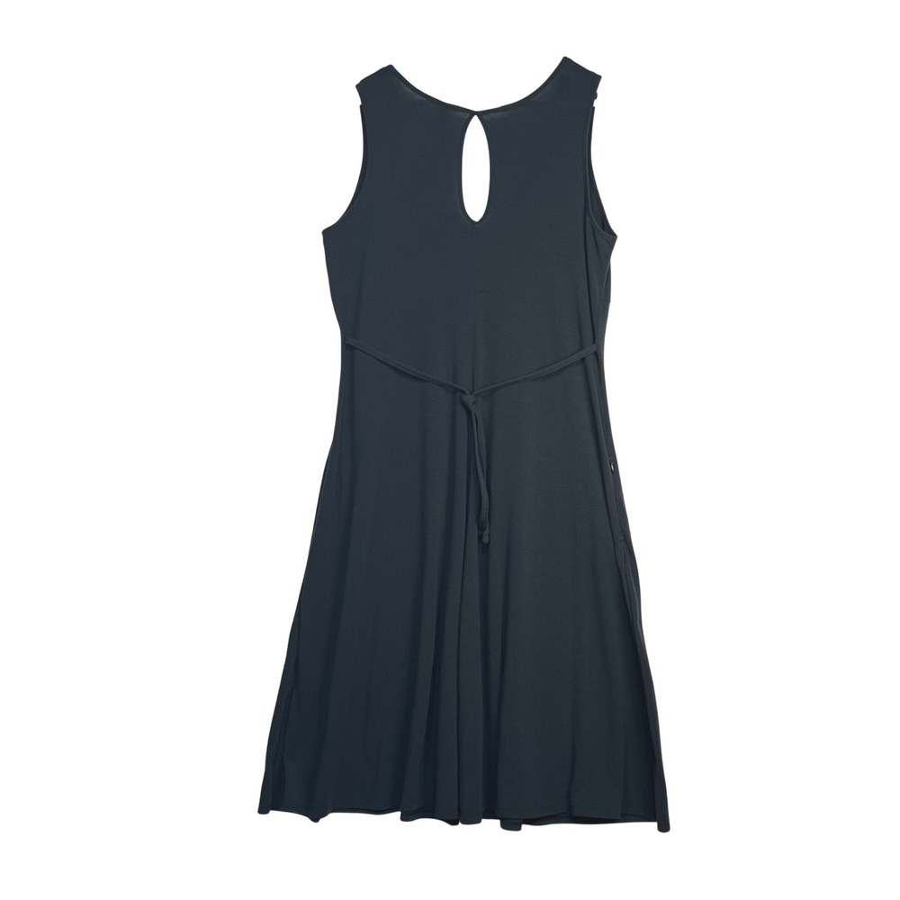 The North Face Black Sleeveless Dress L V-Neck Keyhole Back Tie Waist Hiking - Picture 3 of 11
